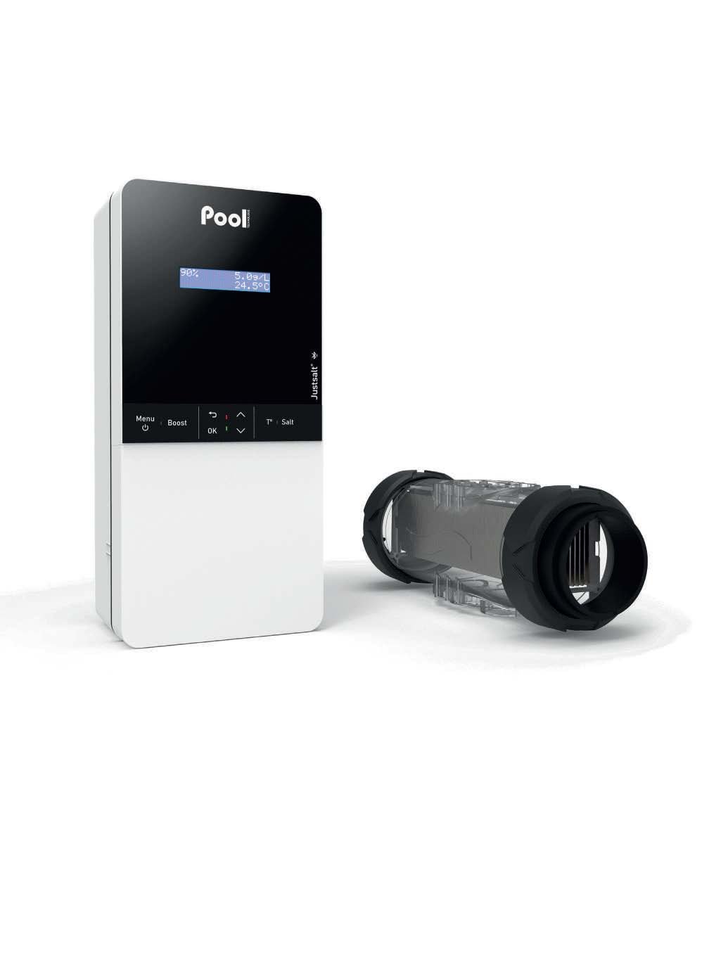 Aqvastar Justsalt salt chlorinator India — smart pool sanitation system for hotels and large pools